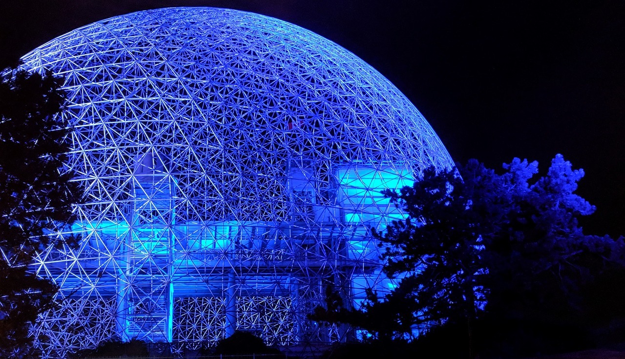 biosphere, night, sphere-3545294.jpg